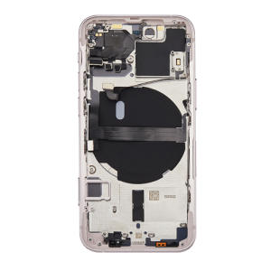 Back Housing With Small Parts Pre-Installed Compatible for iPhone 13 Mini (Premium) - Pink
