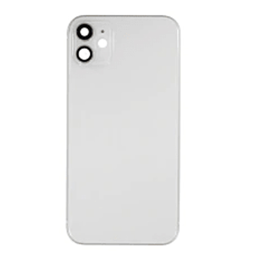 Back Housing With Small Parts Pre-Installed Compatible for iPhone 11 (Premium) - White