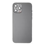 Back Housing With Small Parts Pre-Installed Compatible for iPhone 12 Pro Max (Premium) - Black