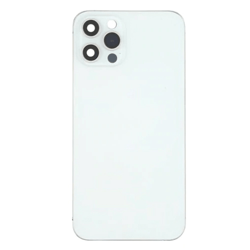Back Housing Without Small Parts Compatible for iPhone 12 Pro Max (Premium) - Silver