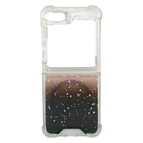 Brilliant Clear Hard Corner Case With Magsafe for Samsung Z Flip 5 - Black