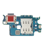 Charging Port Board with Sim Card Reader Compatible for Samsung Galaxy S22 5G (S901B) (International Version) (Premium)