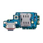 Charging Port Board with Sim Card Reader Compatible for Samsung Galaxy S22 Ultra 5G (S9080) (Dual Sim Version) (Premium)