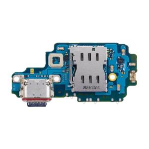 Charging Port Board with Sim Card Reader Compatible for Samsung Galaxy S22 Ultra 5G (S9080) (Dual Sim Version) (Premium)