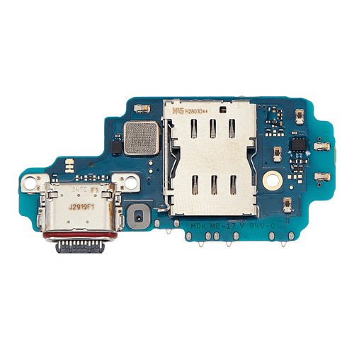 Charging Port Board with Sim Card Reader Compatible for Samsung Galaxy S23 Ultra 5G (G918B) (INT Version) (Premium)