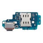 Charging Port Board with Sim Card Reader Compatible for Samsung Galaxy S24 Ultra 5G (S9280) (Dual Card Version) (Premium)