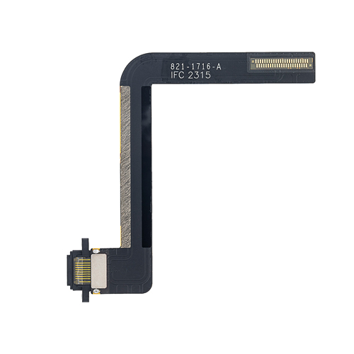 Charging Port Flex Cable Compatible for iPad Air 1 / iPad 5 (2017) / iPad 6 (2018) (Soldering Required) (Aftermarket) - Black