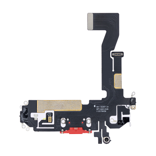 Charging Port Flex Cable Compatible for iPhone 12 / 12 Pro (Premium) - Red