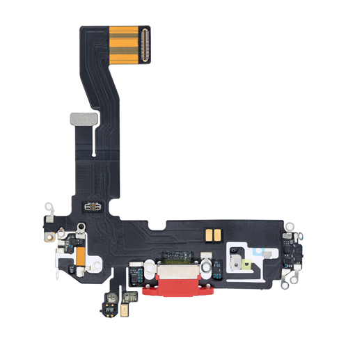 Charging Port Flex Cable Compatible for iPhone 12 / 12 Pro (Premium) - Red