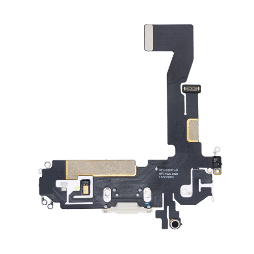 Charging Port Flex Cable Compatible for iPhone 12 / 12 Pro (Premium) - Silver