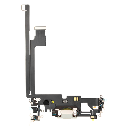Charging Port Flex Cable Compatible for iPhone 12 Pro Max (Premium) - Silver