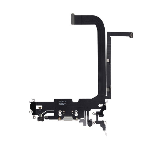 Charging Port Flex Cable Compatible for iPhone 13 Pro Max (Premium) - Silver