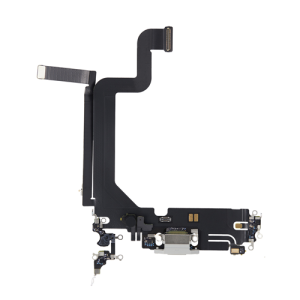 Charging Port Flex Cable Compatible for iPhone 14 Pro Max (Premium) - Silver