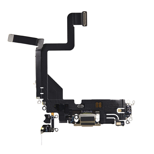 Charging Port Flex Cable Compatible for iPhone 14 Pro (Premium) - Gold