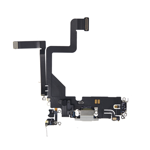 Charging Port Flex Cable Compatible for iPhone 14 Pro (Premium) - Silver