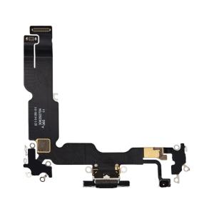 Charging Port Flex Cable Compatible for iPhone 15 Plus (Aftermarket) - Black