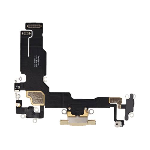 Charging Port Flex Cable Compatible for iPhone 15 (Premium) - Yellow