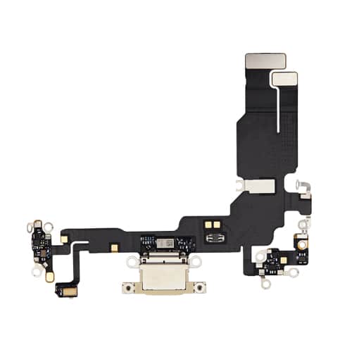 Charging Port Flex Cable Compatible for iPhone 15 (Premium) - Yellow