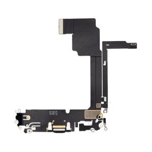 Charging Port Flex Cable Compatible for iPhone 15 Pro Max (Aftermarket) - Black