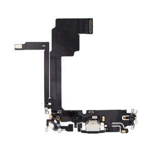 Charging Port Flex Cable Compatible for iPhone 15 Pro Max (Aftermarket) - Black