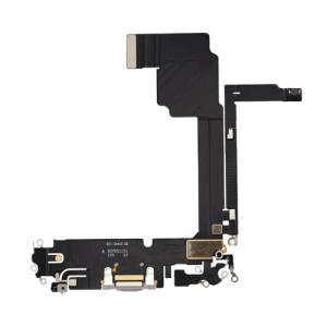 Charging Port Flex Cable Compatible for iPhone 15 Pro Max (Premium) - White Titanium