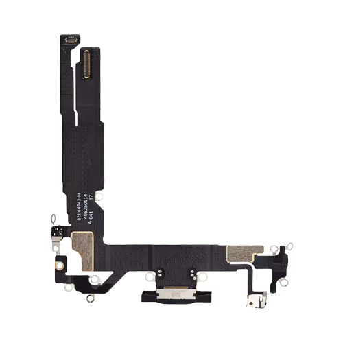 Charging Port Flex Cable Compatible for iPhone 16 (Aftermarket) - Black