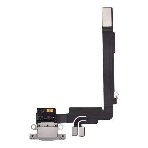Charging Port Flex Cable Compatible for iPhone 16 Pro Max (Premium) - White Titanium