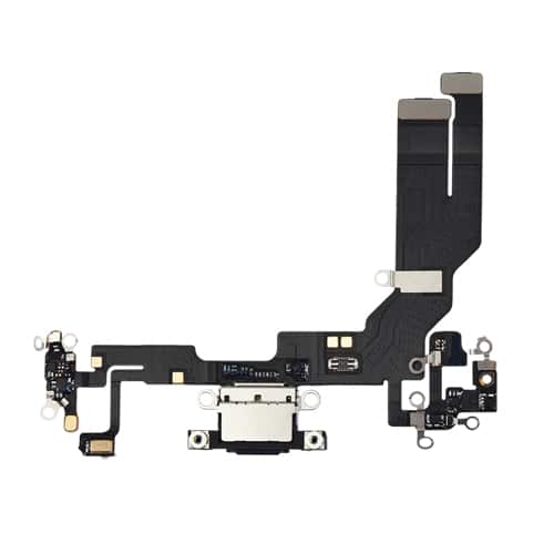 Charging Port Flex Cable Compatible for iPhone 16e / 17e (Premium) - Black