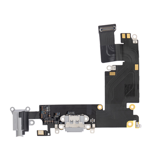 Charging Port Flex Cable Compatible for iPhone 6G Plus (Premium) - Silver