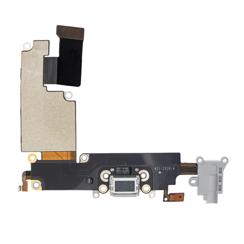 Charging Port Flex Cable Compatible for iPhone 6G Plus (Premium) - Silver