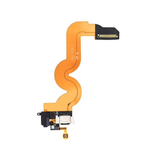 Charging Port Flex Cable with Headphone Jack Compatible for iPod Touch 5 (Premium) - Black