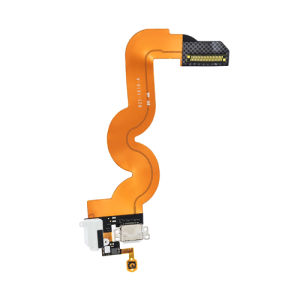 Charging Port Flex Cable with Headphone Jack Compatible for iPod Touch 5 (Premium) - White
