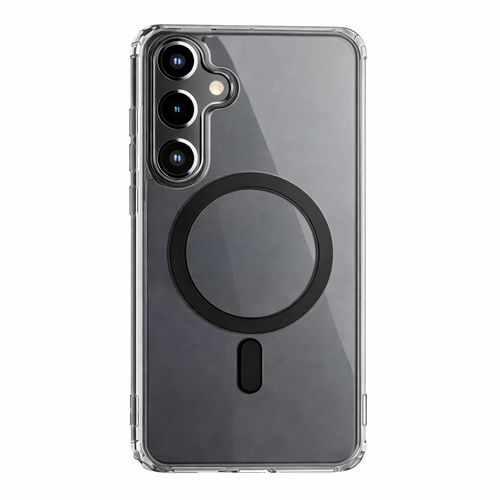 Clear Crystal Case with Magnetic for Samsung Galaxy A57 - Black