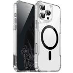 Clear Hard TPU Case with Colored Magsafe for Apple iPhone 16 - Black