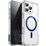 Clear Hard TPU Case with Colored Magsafe for Apple iPhone 16 - Blue