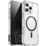 Clear Hard TPU Case with Colored Magsafe for Apple iPhone 16 Plus - Gray