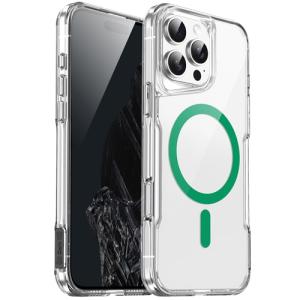 Clear Hard TPU Case with Colored Magsafe for Apple iPhone 16 Plus - Teal