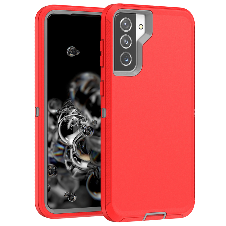 Triple Layer Protection Case & Belt Clip for Samsung Galaxy S21 Plus 5G - Red