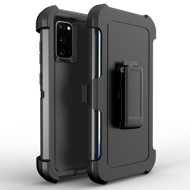 Triple Layer Protection Case & Belt Clip for Samsung Galaxy S20 FE 5G - Black