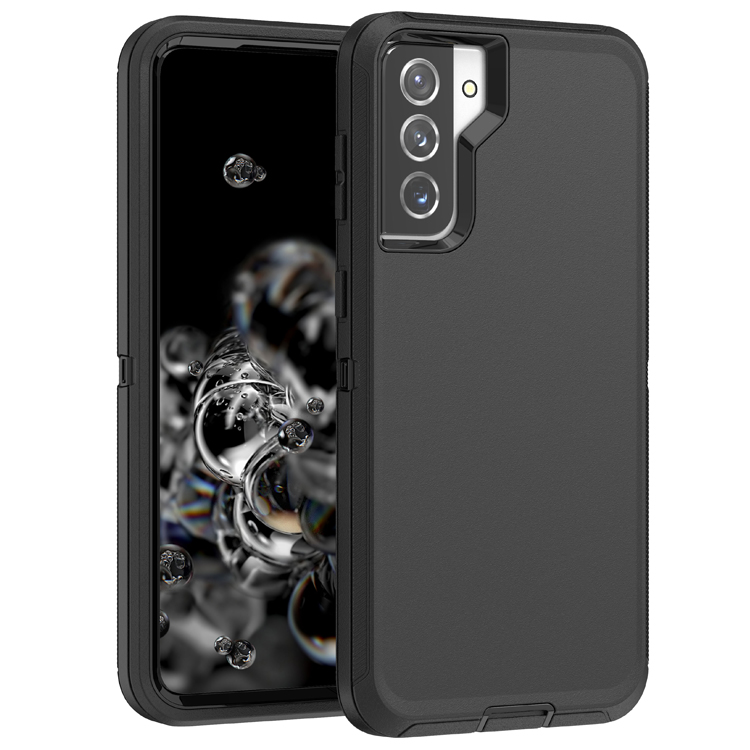 Triple Layer Protection Case & Belt Clip for Samsung Galaxy S21 Ultra 5G - Black