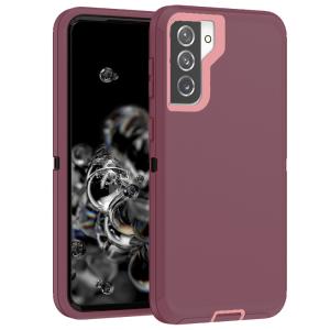 Triple Layer Protection Case & Belt Clip for Samsung Galaxy A14 - Wine