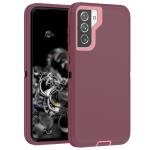 Triple Layer Protection Case & Belt Clip for Samsung Galaxy S21 Ultra 5G - Wine