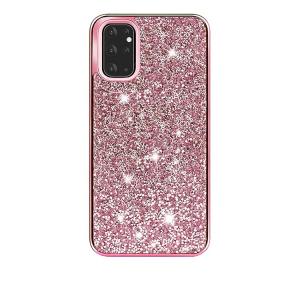 Hybrid Premium Diamond Bling Shockproof Phone Case for Samsung Galaxy S21 5G - Hot Pink