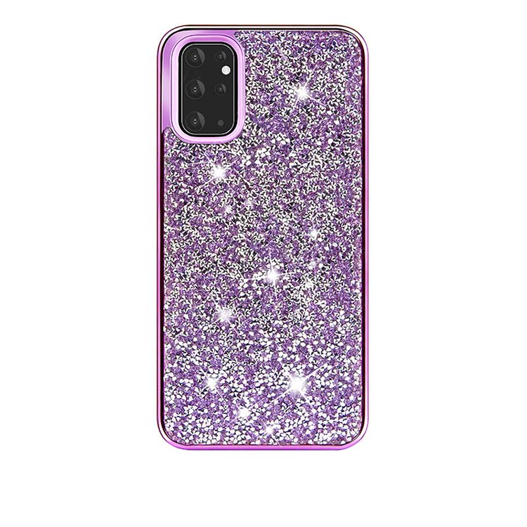 Hybrid Premium Diamond Bling Shockproof Phone Case for Samsung Galaxy S21 5G - Purple
