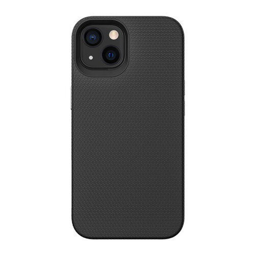 Triangle Shockproof Case with Anti Slip Grains for Apple iPhone 15 - Black