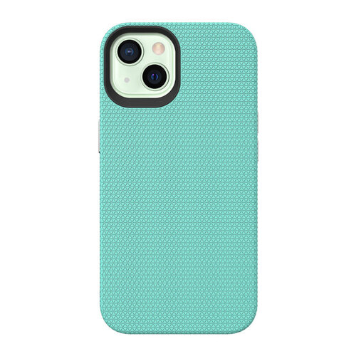 Triangle Shockproof Case with Anti Slip Grains for Apple iPhone 13 / 14 - Mint