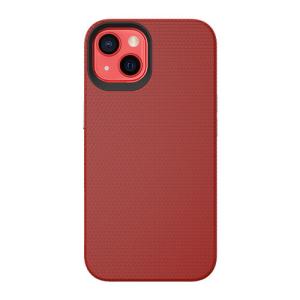 Triangle Shockproof Case with Anti Slip Grains for Apple iPhone 13 Mini - Red