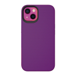 Triangle Shockproof Case with Anti Slip Grains for Apple iPhone 15 - Deep Purple