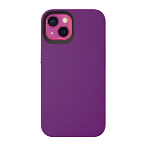 Triangle Shockproof Case with Anti Slip Grains for Apple iPhone 15 - Deep Purple