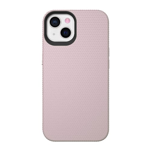 Triangle Shockproof Case with Anti Slip Grains for Apple iPhone 13 / 14 - Rose Golden